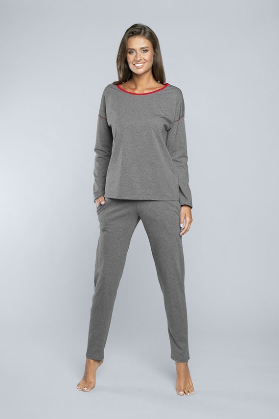 Accent Femeii pijamale lungime. mânecă, lungime. pantaloni Italian Fashion - melange închis