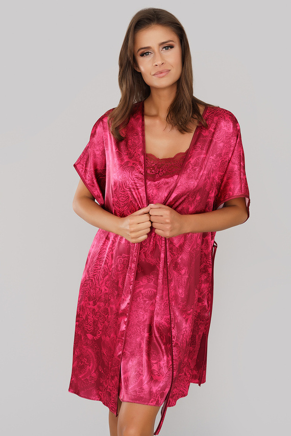 Impresja Halat de baie pentru femei Italian Fashion burgundy