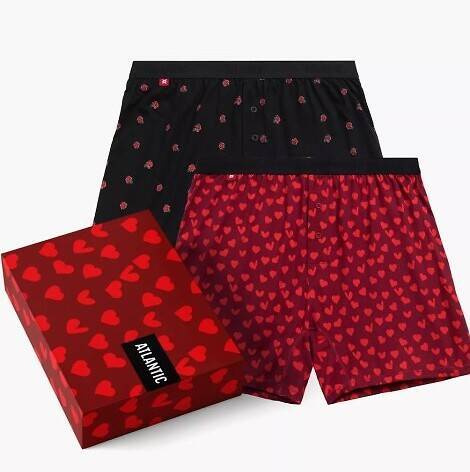 2GMB-009 Boxer bărbați Atlantic - negru - visiniu