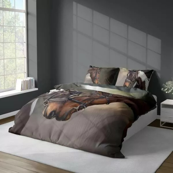 4990 Așternut 3D din microfibră cu motiv de cal – Detexpol