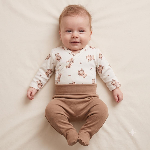 227010 Nicol BENEK Pantaloni scurți pentru bebeluși maro 100% bumbac