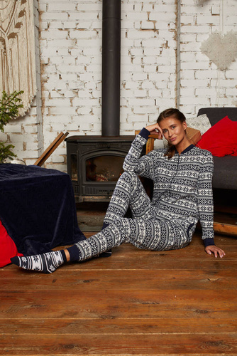 Salopetă pentru femei Alaska Italian Fashion - albastru marin