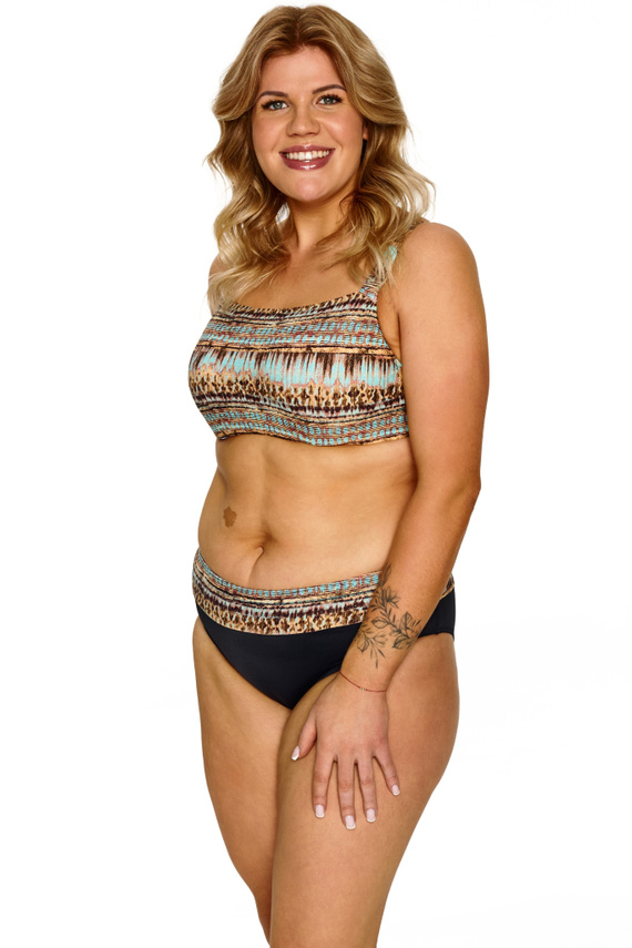 Slip de baie Lupoline Nicole clasic pentru femei, cu model, negru