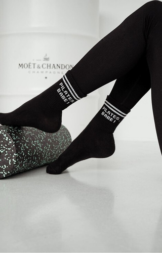 0200-189 Șosete Pilates Babe! Milena pentru femei, negre – bumbac