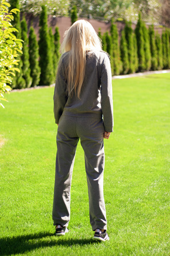 Set trening Antao Mirale dama, bumbac cu elastan, productie poloneza - gri