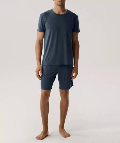 BNMP-005 Pijamale bărbați cu mâneci scurte, Atlantic-bleumarin