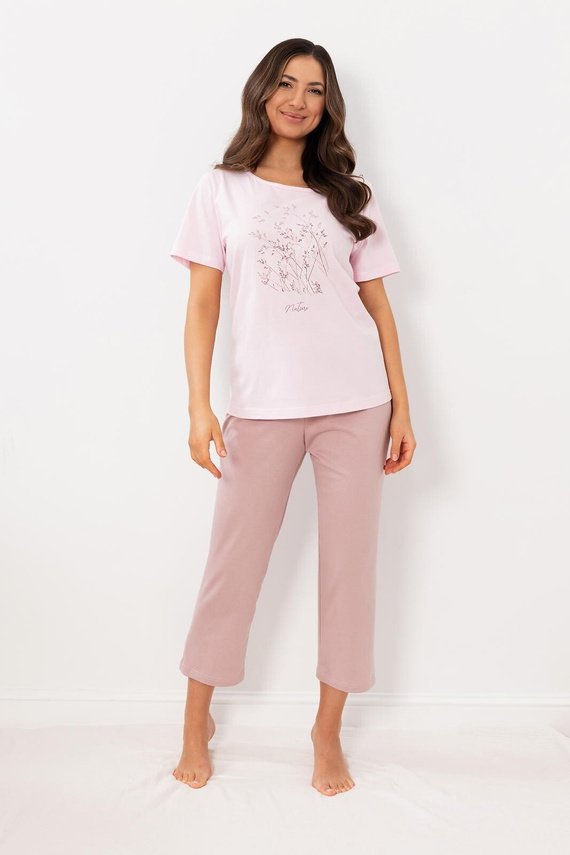 Pijama damă Regina 4009 bumbac pantaloni 7/8 confort vară