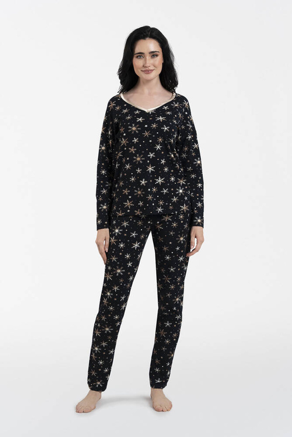 Laponia Pijama de damă cu mânecă lungă, pantaloni lungi Italian Fashion - print