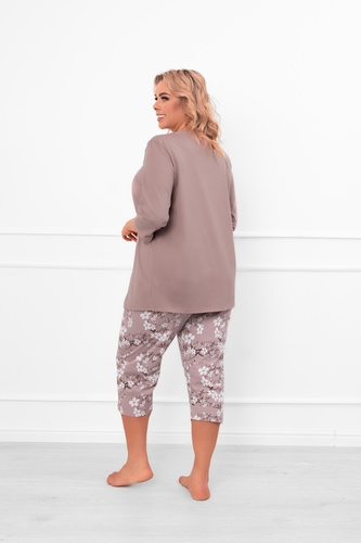 Pijama de damă Oszima - mânecă 3/4 și pantaloni, bumbac Italian Fashion  