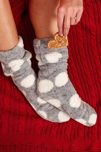 553/554 Șosete de somn Wellsoft Smooth De Lafense - gri cercuri mari