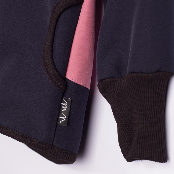 229040 Nicol Geacă softshell pentru copii cu polar, glugă și elemente reflectorizante - roz