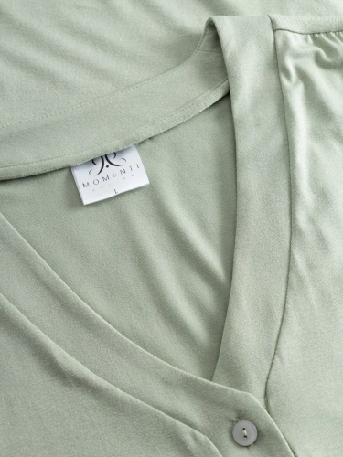 Pijamale cu fermoar Pure Harmony Momenti Per Me, mentă