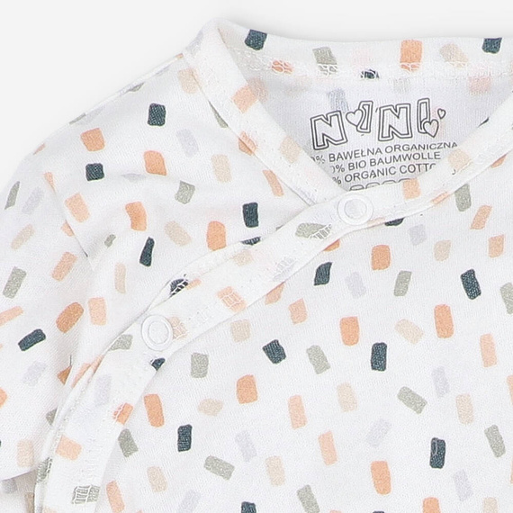 ABN-5327/KRE Salopetă plic din bumbac organic Nini crem