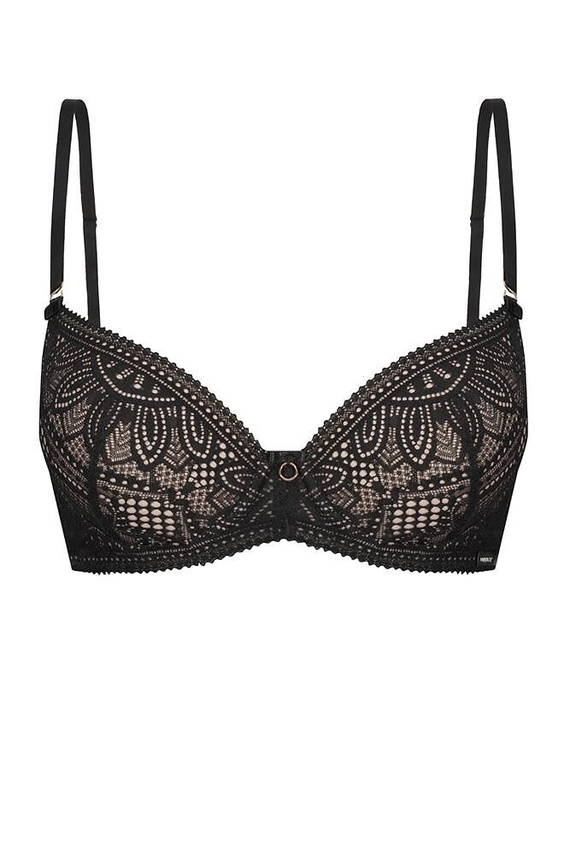 Sutien push-up Desire Mefemi - negru și bej