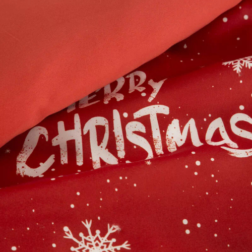 Kevin Merry Craciun lenjerie de pat microfibra Eurocortains rosu