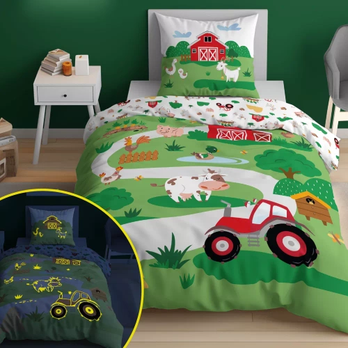 5407 A Farma Lenjerie de pat din bumbac care strălucește în întuneric Detexpol