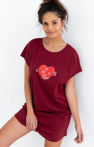 Cămașă de noapte Sensis Love Time - maro