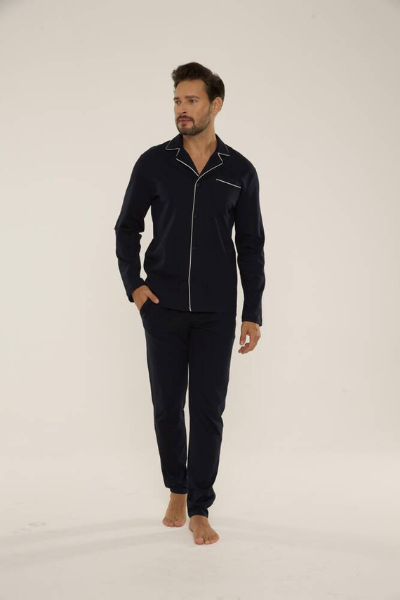 729 Norberto Pijama pentru bărbați De Lafense - albastru marin