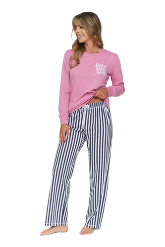Doctor Nap 7523 Apres Sleep Pijamale damă 100% bumbac roz cu dungi