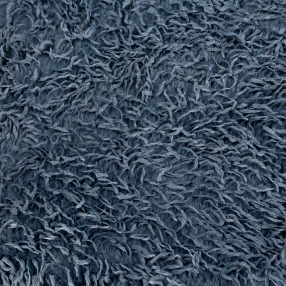 Pătură Adore, cuvertură de pat cu draperii, shaggy, blană, bleumarin