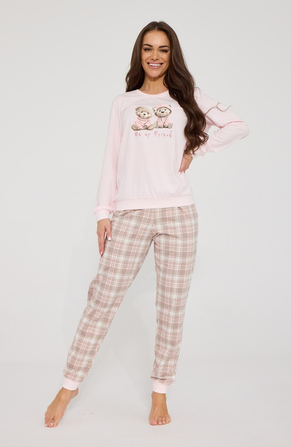 Pijamale damă Cornette 671/477 Be My Friend 100% bumbac mânecă lungă