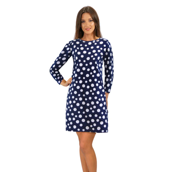 2077/09 Cămașă de noapte, mânecă 3/4 Sesto Senso, bleumarin