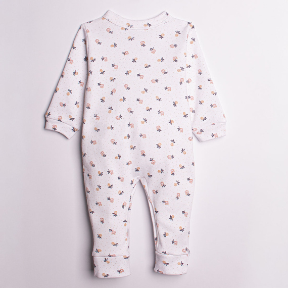 220032 Salopetă bebeluș Nicol 100% bumbac cu mânecă lungă și imprimeu delicat floral