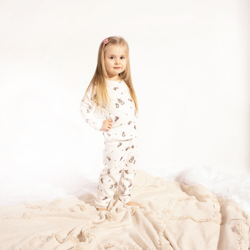 221036 Nicol Pijama Fetițe Două Piese 100% Bumbac