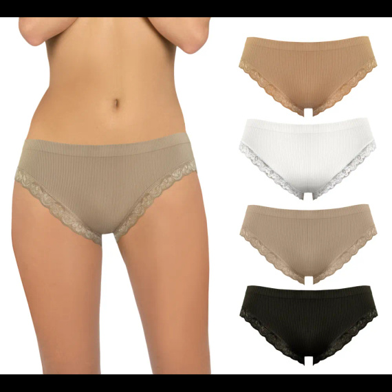 Chiloți damă Sesto Senso 6108 dantelă fără cusături elastic confort sabia