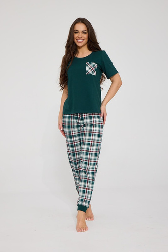 Pijamale damă Cornette 1105/497 Floris 2 roz, 100% bumbac, 3/4