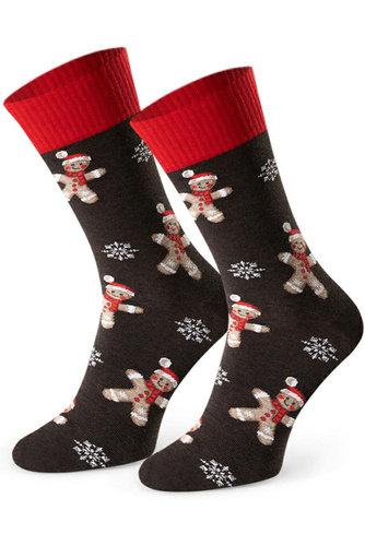 Art.136 Ciorapi barbati de Craciun Steven melange brown 170 - Modele de Craciun, bumbac