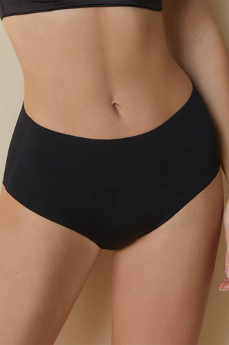 503 Slip de damă Maxi Braga Selene, negru - cu talie înaltă, fără cusături, modelat