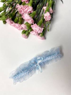 221 De Lafense jartieră din șifon - albastru deschis