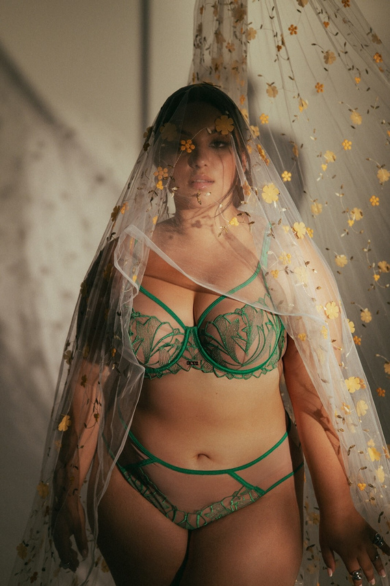 2161 Sutien AVA Maxi soft verde – mărimi mari, moale, cu armătură