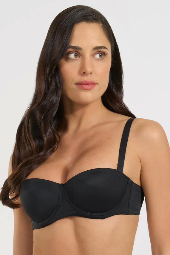 391 Sutien bandeau Nero Selene, cu armătură, bretele detașabile