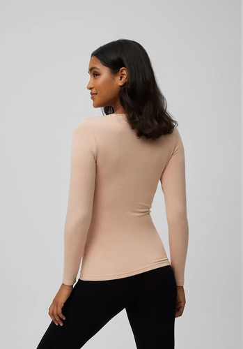 Tricou termic Ysabel Mora 70017 nude pentru femei - moale, respirabil, hipoalergenic, cu mâneci lungi