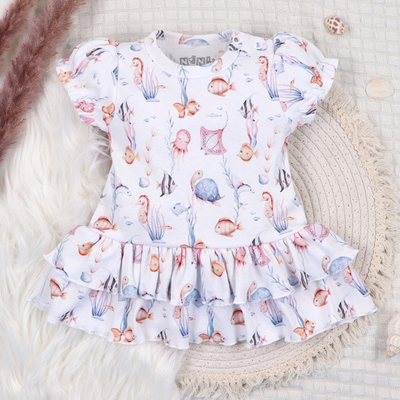 ABN-5486 Rochie pentru bebeluși Underwater World Nini – bumbac organic, ușor și moale
