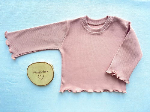 BI003 Bluza fetita cu maneca lunga Mamatti - roz deschis