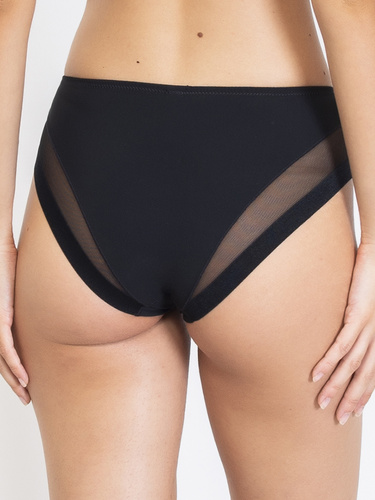 1865 Slip modelant Everybody, negru - talie inalta, microfibra Sielei