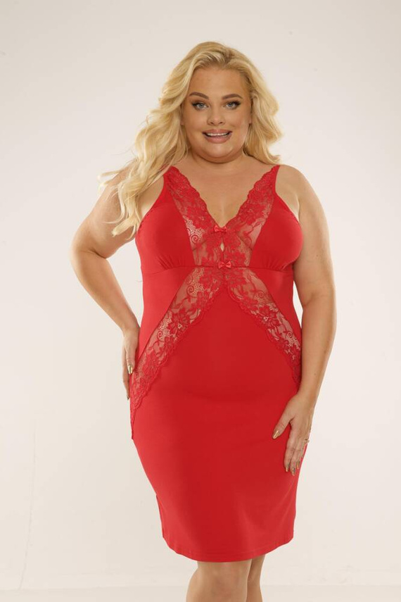 879 Agnes Forex cămașă de noapte - roșu