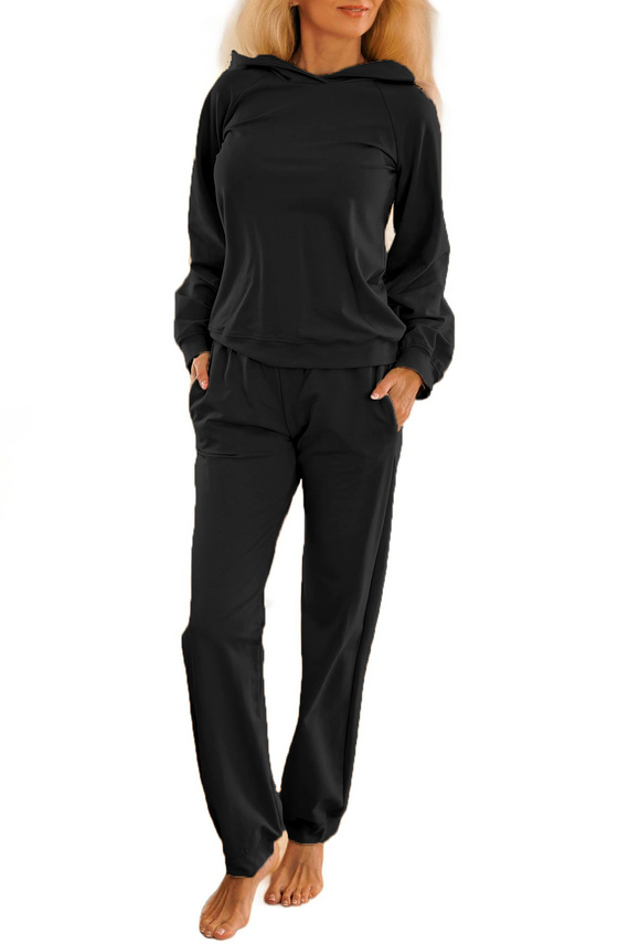 Trening dama Brav Mirale | Set confortabil din bumbac | Producție poloneză - negru