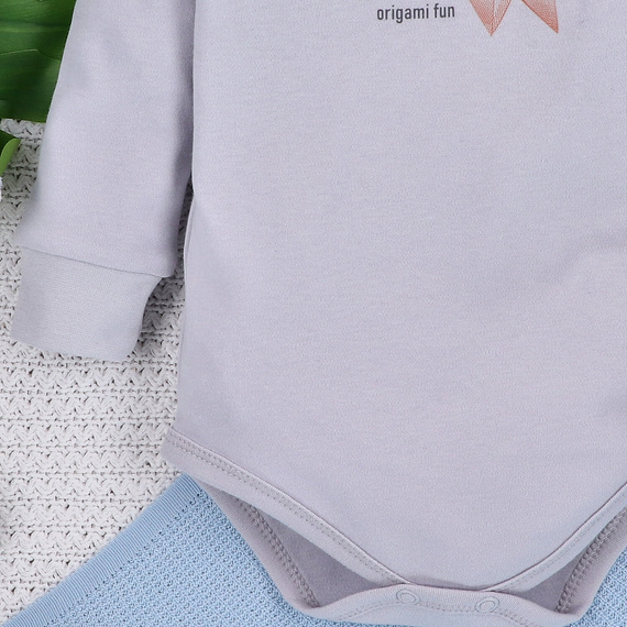 ABN-5384 Body Fun Origami din bumbac organic Nini gri