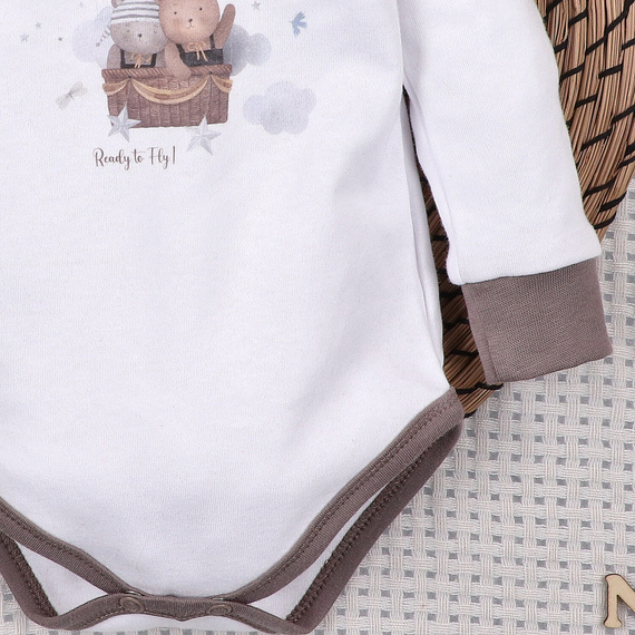 Body Nini 100% Balloon Friends bumbac organic, fabricat în Polonia