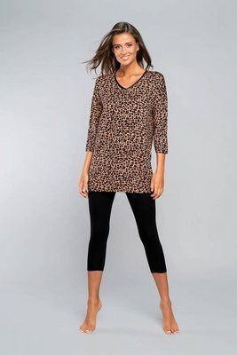 Pantera Ladies Pijama cu mânecă 3/4 Italian Fashion - imprimeu leopard