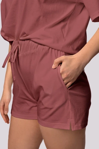 Pijamale de damă Mona cu mânecă scurtă Bliss, cireș