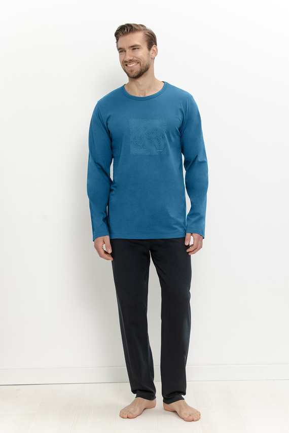 Pijamale bărbați Taro 3672 Rafael 100% bumbac mânecă lungă și pantaloni