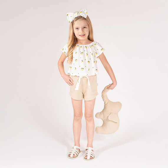 212138 Bluză cu mâneci scurte „Tola” Nicol - crem