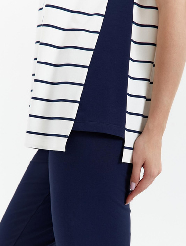 448 Pijama dama Cana - ecru - bleumarin