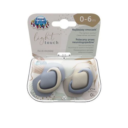 CA22/657BLU Set suzete Canpol Babies de culoare pura