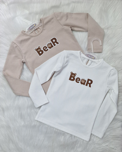 Bluza copii Bear Bambarillo ecru | Bumbac, maneca lunga